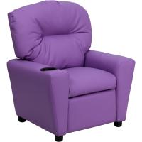 Chandler de Vinilo para niños reclinable con portavasos y reclinable de Seguridad, Silla reclinable contemporánea para niños, admite hasta 90 lbs, Beige - details 14