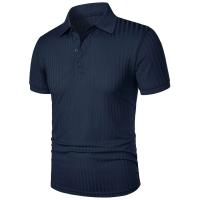 Ropa deportiva para correr para hombre, poste de pie de manga corta de alta elasticidad de verano, suéter básico de punto fino - details 56