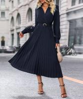 Vestido de algodón de estilo coreano para mujer otoño primavera 2025 Color sólido elegante y brillante - details 11