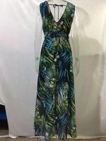 Vestido Playero de Fiesta para Mujer Espalda Descubierta, Lazo, Estampado Elegante, Sin Mangas, Moda Verano - details 7