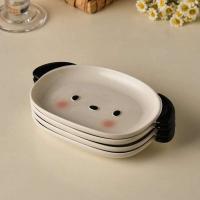 Plato de fruta bonito con forma de perro pequeño, pan de cerámica, plato de postre, 1 ud./2 uds. - details 3