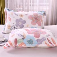 2PC Customizable Flannel  Pillowcase Coral Fleece Winter Thick Warm pillowcase Double Sided Velvet Bedding - details 5