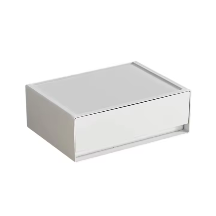 Organizador de escritorio apilable, cajón de gran capacidad, caja de almacenamiento, papelería escolar, organizador de artículos diversos, 1 cajón - 1