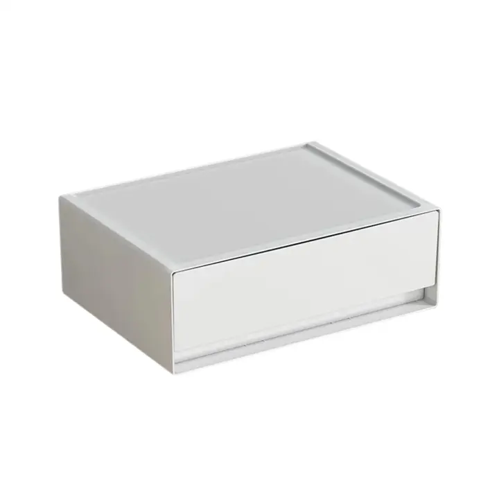 Organizador de escritorio apilable, cajón de gran capacidad, caja de almacenamiento, papelería escolar, organizador de artículos diversos, 1 cajón - 1