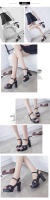 Nuevas sandalias de tacón alto con tacones gruesos, plataforma impermeable, combinación versátil de correas finas, cuero suave de verano cómodo - details 2