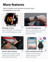 Reloj mujer inteligente exterior deporte Bluetooth llamada sano ritmo cardíaco presión arterial hombre reloj - details 1