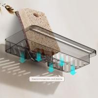 Estante de ducha con ventosa transparente, estante de drenaje para fregadero sin taladro, organizador de ducha de gran capacidad extraíble para cocina - details 3