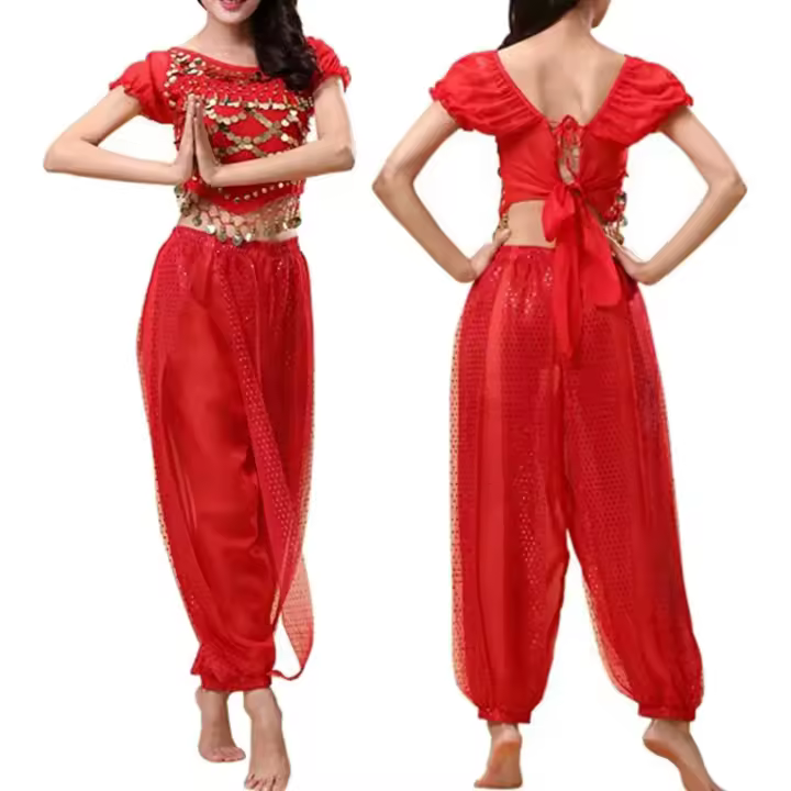 Conjunto de vientre para adultos de princesa, puesta en escena en Arabia Oriental, Bollywood Tre Rave, trajes de baile - 1