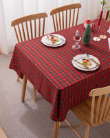Mantel de Mesa de Cuadros a Cuadros con Borla Cubierta de Mesa sin Arrugas Lavable para Navidad, Fiestas y Año Nuevo - details 15