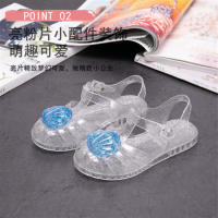 Zapatos de gelatina de cristal de concha, zapatos de playa para bebés estilo princesa - details 4
