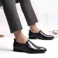 Zapatos de vestir de cuero genuino originales con forro de poliuretano para hombre, elevador de alta calidad, hechos a mano italianos, 2022 - details 5