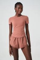 Conjunto deportivo de dos piezas para mujer, ropa deportiva corta de Color liso, transpirable, secado rápido, traje para correr - details 16