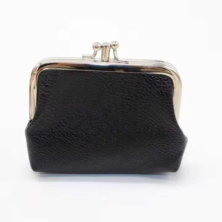 Monedero de doble capa de estilo coreano para hombre, monedero Simple de PU, Color sólido, tarjetero, bolsa de almacenamiento, carteras, bolso de embrague corto - 1