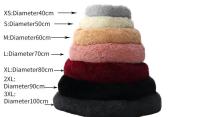 Camas redondas de felpa larga para mascotas, colchón para perros y gatos, nido para dormir, sofá, cama para mascotas - details 0