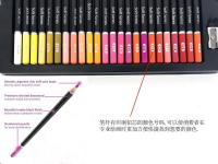Juego de lápices de colores al óleo para dibujo de estudiantes, suministros de arte profesional para artistas, 74 piezas - details 9