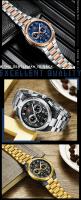 Reloj de Cuarzo Impermeable Correa de Acero Inoxidable Empleado en Casual Luminoso - details 13
