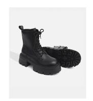 Botas Martin para mujer, otoño e invierno 2025, nuevas botas individuales, botas ajustadas con suela gruesa y cordones, botas cortas. - details 2