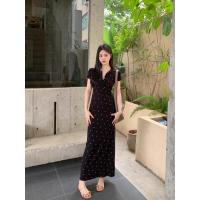 Vestido adelgazante y ceñido a la cadera para mujer, estilo francés de vacaciones, puro deseo de verano, sensación de alta gama, camisola larga - details 5