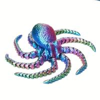 Estatuilla de pulpo impresa en 3D de 27CM con articulaciones flexibles para decoración de escritorio de oficina en casa, adorno de mesa de animales en el océano, juguete de regalo Ideal - details 0