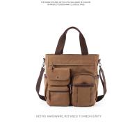 Bolso de mensajero de lona para hombre, bandolera Unisex, bolso de hombro para viaje, trabajo, universidad, Vintage, maletín - details 13