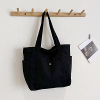 Bolso de mujer de lona de gran capacidad bolso de mano bolso de hombro estudiante universitario bolso versátil bolso de viaje multibolsillo - details 7