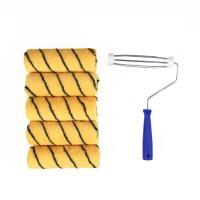 Juego de 6 fundas para rodillos de pintura, fundas para rodillos de tamaño mediano de 7 pulgadas, 5 fundas para rodillos de pintura, 1 marco para rodillos de pintura, siesta para rodillos de 1/2 pulgada, suministros profesionales de pintura para el hogar, - details 4