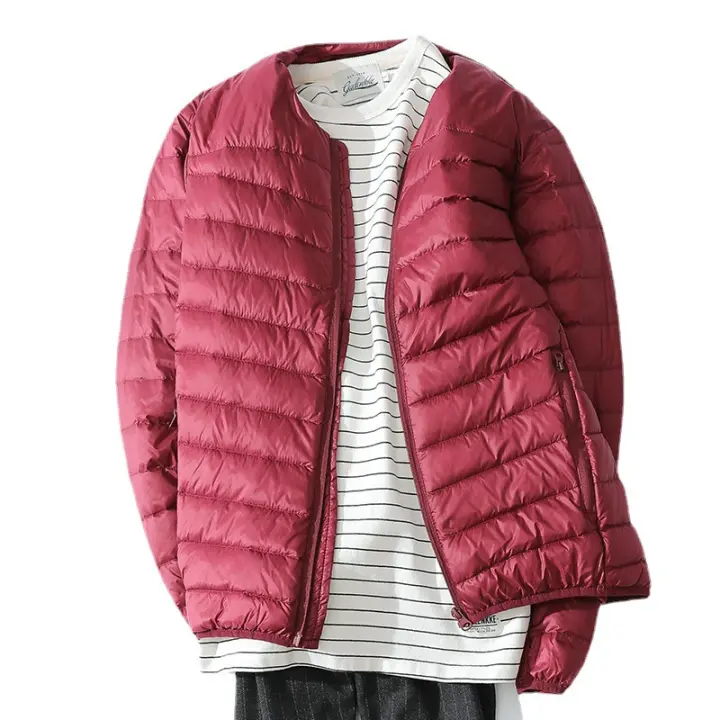 Chaqueta de Terciopelo Ultra Ligera para Hombres Talla Grande 7XL 6XL Abrigo de Poliéster Cálido para Casa con Cierre de Cremallera Material Exterior de Nylon Adecuado para Primavera/Verano - 1