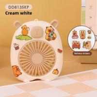 Regalos creativo lindo ventilador de capibara Color sólido portátil Mini ventilador de capibara duradero con pegatina de dibujos animados ventilador de mano de viaje - details 7