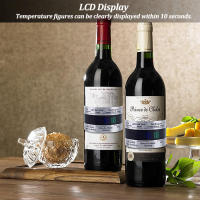Termómetro de acero inoxidable para Collar de vino, herramienta para bebidas de Bar, champán, cerveza, botella de vino tinto, termómetro con pantalla LCD, Sensor de Clip - details 0