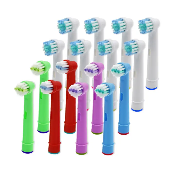 Cabezas de Cepillo de Dientes para Niños y Adultos 16pcs Reemplazo para O ral B Cepillo de Dientes Eléctrico Material de Silicona Fabricado en China Dureza Media - 1