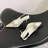 Cadena de diamantes de imitación tacones altos nuevo temperamento puntiagudo bolsa de banquete francés sandalias de cabeza zapatos individuales vacíos - details 32