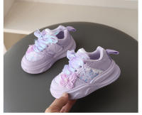 Zapatos para niñas primavera nuevos zapatos de papá extranjero zapatillas de malla para niños zapatillas para correr con diamantes de imitación con lazo - details 11
