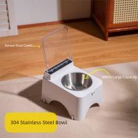Comedero inteligente para gatos a prueba de polvo, protege el cuello, tapa de apertura automática, dispensador automático de comida para gatos, con sensor infrarrojo elevado y abatible. - details 11