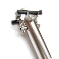 Poste de asiento de aleación de titanio 3al 31.8 v 520mm CNC adecuado para bicicletas Brompton en 3 tamaños 550/580/mm - details 1