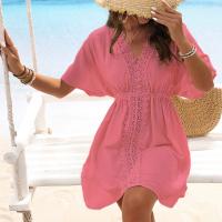 Vestido Cubrebikini Elegante Estilo Boho Chic con Escote en V, Mangas Volantes y Tejido Suave - details 18