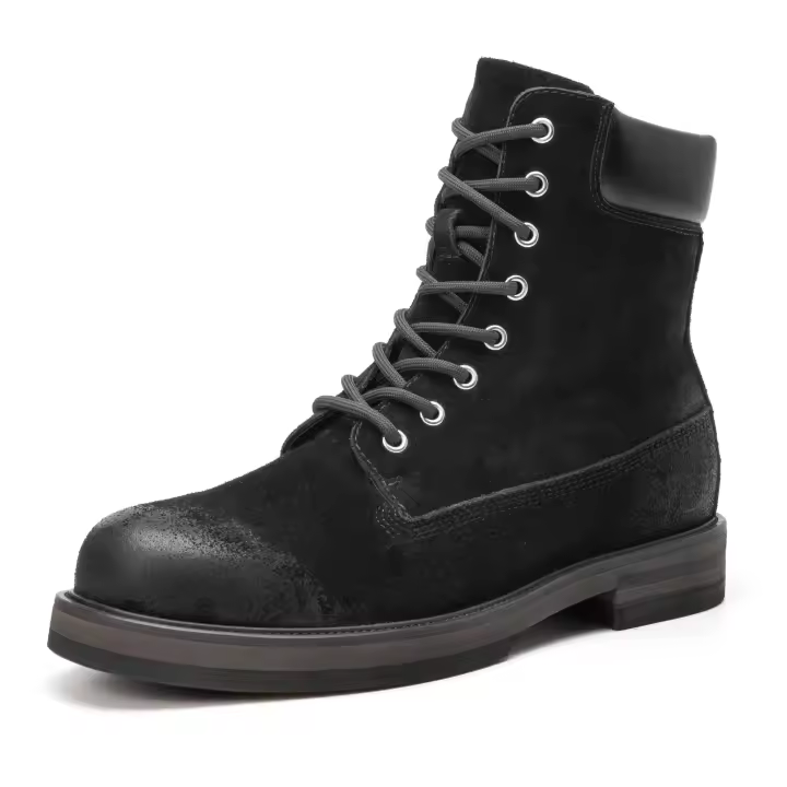 Hombres italianos de alta calidad, botas de cuero de invierno hechas a mano para hombres. - 1