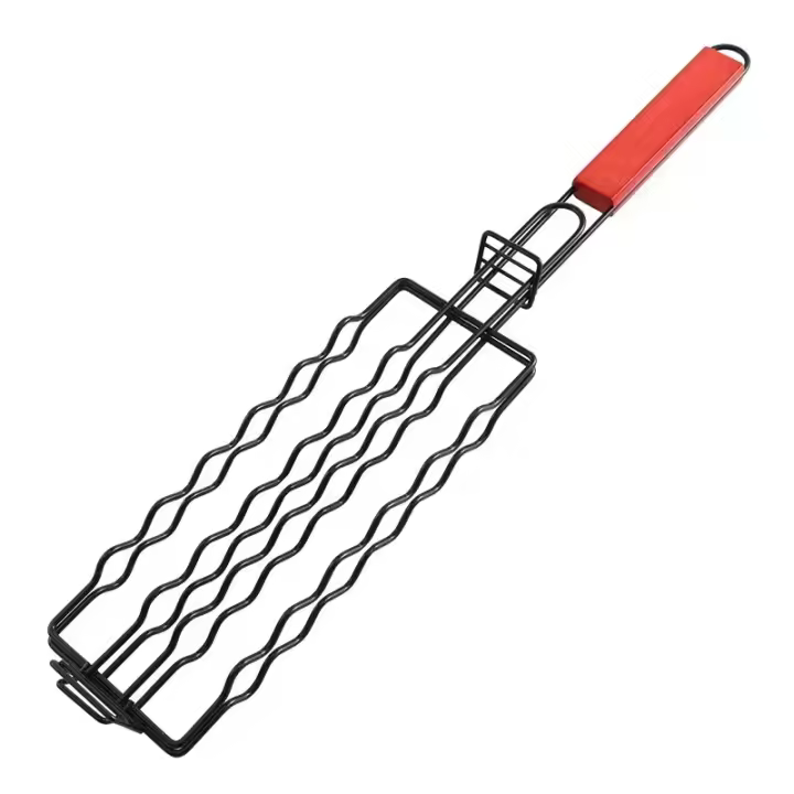 Cesta de Parrilla de Acero Inoxidable Ideal para Hot Dogs, Verduras, Carne, Camarones - 1