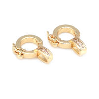 Colgantes de Brasso de Oro 18K Clips de Conexión de Circonio Suministros de Hacer Joyas - details 21