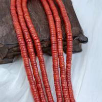 2x5mm pequeña forma escamosa tubo rojo columna Natural mar bambú Coral joyería DIY cuentas espaciadoras sueltas 15" - details 5