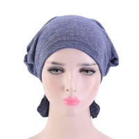 Bandana de Algodón Transpirable para Mujeres Turbante Pre-Atado Gorro de Cabeza para Pacientes de Cáncer Moda Femenina - details 12