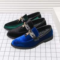 Bodas casuales de gran tamaño azul verde, cómodos zapatos de cuero de gamuza con borlas para ocasiones formales - details 1