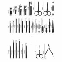Juego de cortadores de piezas para el hogar, Kit de manicura de acero inoxidable, tijeras para uñas y pedicura, 30 unidades - details 1