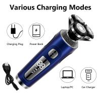 Afeitadora eléctrica 4 en 1 para hombre, recortadora 3D flotante, carga rápida USB, recortadora de barba portátil - details 3
