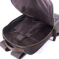 Mochila de Cuero Genuino Crazy Horse Vintage Gran Tela para Hombres para Viajes y Senderismo - details 5
