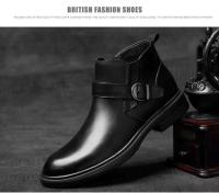 2025 Productos innovadores Botas de cuero estilo motocicleta Zapatos formales para hombres - details 1