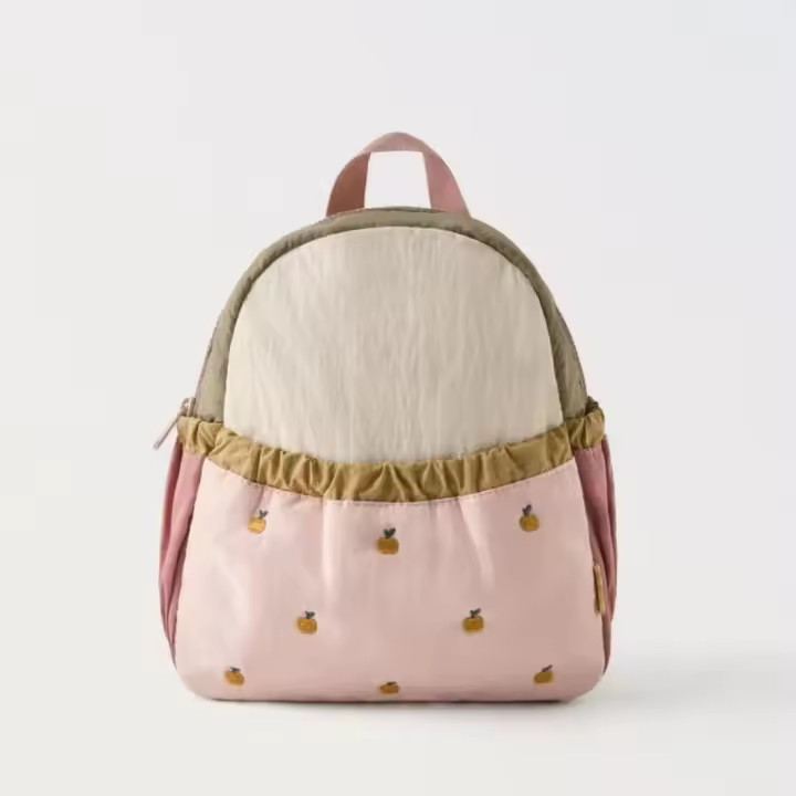 Mochila infantil bordada con flores, mochila ligera para niños, accesorios para niños, bolsa para niños - 1