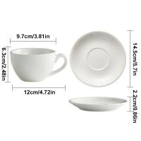 Taza De Café Cerámica Leeseph Con Taza Para European Modern Espresso Latte Mocha Cappuccino Barista Arte En Colores Azul Cielo Azul Lago Blanco Negro - details 0