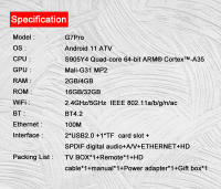 Dispositivo de TV inteligente G7 Pro, decodificador con Android 11, ATV, 2GB, 16GB, S905Y4, 4K, HD, 4GB, 32GB, 2,4 GHz/5GHz, Wifi Dual, BT4.2, reproductor multimedia - details 11