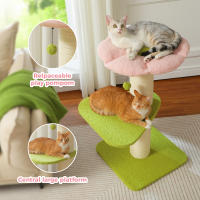 PAWZ Road Poste rascador para gatos grandes, torre de árbol para gatos moderna con poste rascador grueso, perchero superior, cama para gatitos, rascadora para gatos, muebles para gatos, juguetes para gatos - details 15
