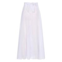 Faldas largas transparentes para mujer, faldas latino Tango salón baile Flamenco lírico, falda dobladillo ancho cintura alta de - details 1